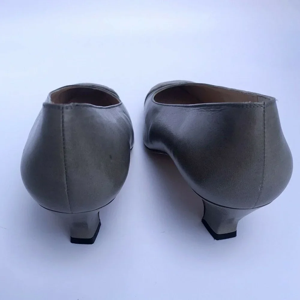 New Rene Mancini Leather and Suede Gray Shoes